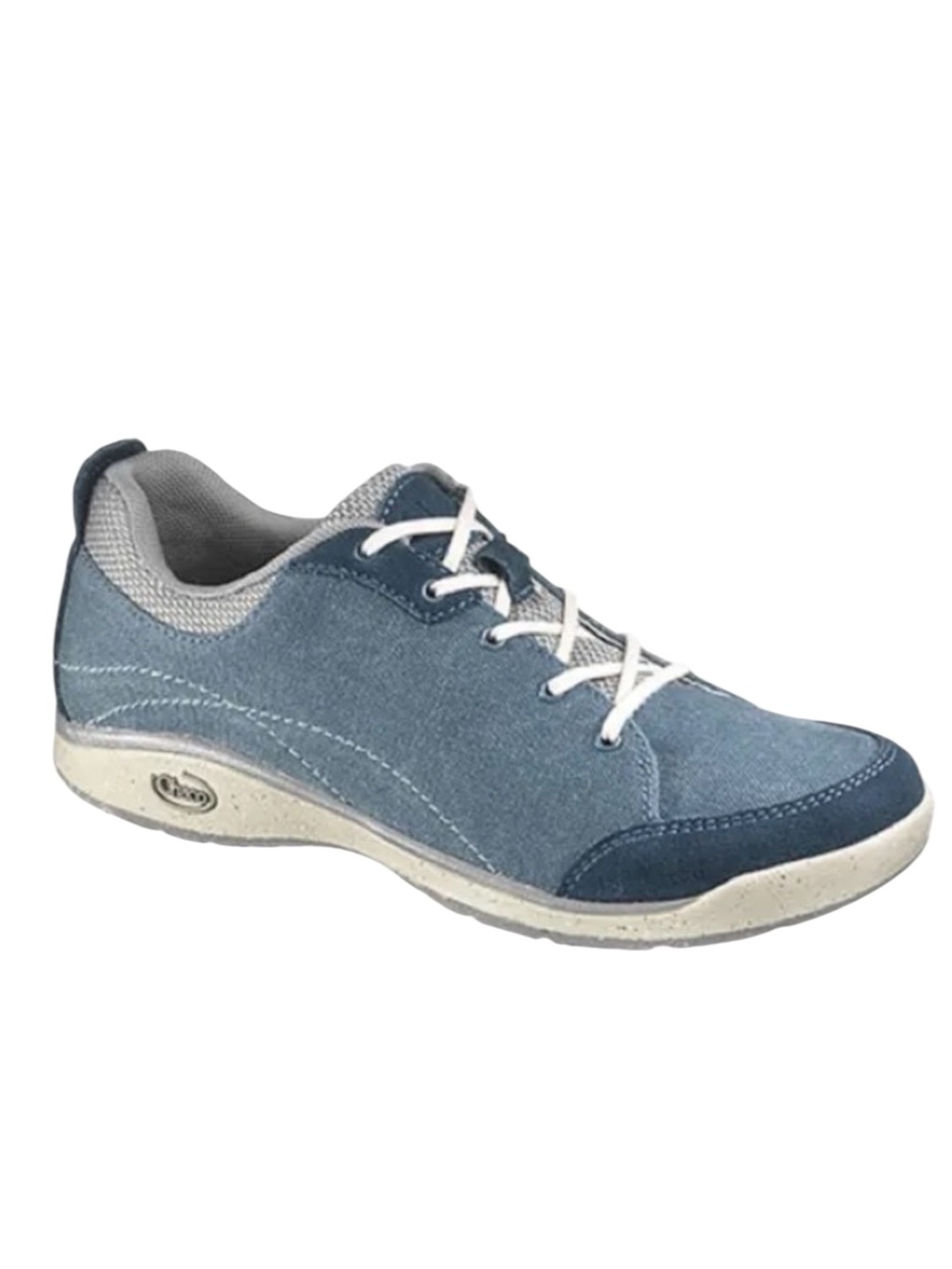 CHACO Women's Rozz Canvas and Suede Sneakers Reflecting Pond Blue Size 7